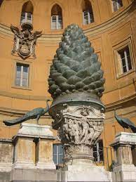 The Bronze Pine Cone Pigna At The Cortile Della Pigna Square At The Vatican Museums
