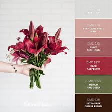 Or it's an in between color of brown and rose. Maroon Stargazer Embroidery Color Palette With Thread Codes
