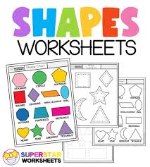 Tracing and color all the shapes. Shape Worksheets Superstar Worksheets