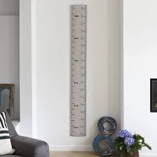 Wooden Ruler Growth Chart In White Grey And Putty In 2019