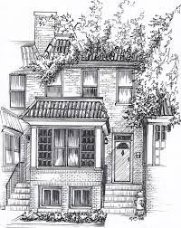 Custom House Portrait 8x10 Ink House Drawing In A 11x 14 Mat Personalized Home Sketch From Photo Architecture Drawing Architectural Sketch House Drawing