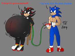 AT) Sonic inflates Shadow by Texicanfail -- Fur Affinity [dot] net