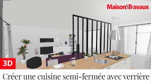 Autrement métal, spécialiste de la verrière de cuisine. Ma Maison En 3d Creer Une Cuisine Semi Fermee Avec Une Verriere Youtube