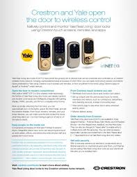 Yale commercial products from access control to discontinued products. Brochure Yale Real Living Door Locks Crestron