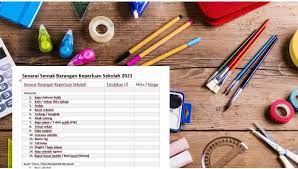Pusat atk grosir online : Checklist Senarai Barang Keperluan Sekolah Anak Anak Boleh Print Edit