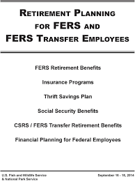 fers retirement benefits insurance programs thrift savings