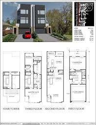 Townhouse Plan E2214 Modern Townhouse Townhouse Designs Floor Plans