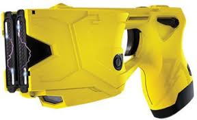 It fires two small barbed darts intended to puncture the skin and remain attached to the target, at. Taser X2 Defender Kit Yellow W Laser Led 4 Live Cartridges Ppw Target In 2021 Taser Guns Self Defense