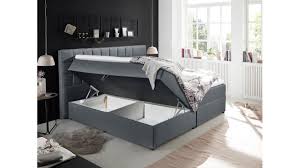 Boxspringbett 180x200 beige velour montana hotelbett doppelbett. Polsterbett Alaska 2 Anthrazit Komfort Topper 180x200