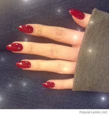 Simple Red Gel Nails For Christmas Red Nails Oval Nails Trendy Nails