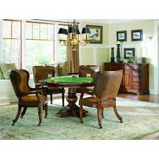 Poker table and chairs set. Hooker Furniture Waverly Place Poker Table With Chairs Set By Dining Rooms Outlet
