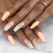 Apricot Nails Orangefarbene Nagel Sommer Acrylnagel Sarg Acrylnagel