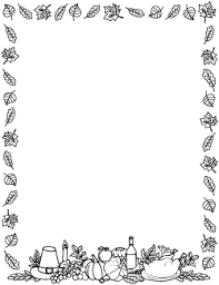 Black And White Thanksgiving Border Clip Art Borders Fall Borders Borders For Paper