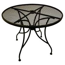 American Tables Seating Alm30 30 Round Top Outdoor Table With Umbrella Hole Wrought Iron Table Patio Table Umbrella Outdoor Tables