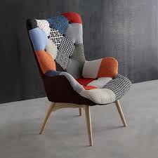 Dolce Fauteuil Patchwork Multicolore Fauteuil Patchwork Chaise Multicolore Deco Chambre