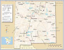New Mexico Map With Towns Map Of The State Of New Mexico, Usa - Nations Online Project