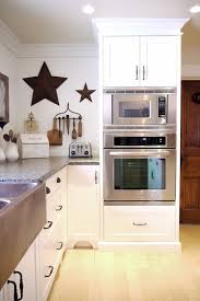 Kitchen Wall Decor Ideas Stars Wall Decoration White Kitchen Cabinet Built In Oven And Mi Farmhouse Kitchen Design Modern Kitchen Wall Decor Kitchen Wall Decor