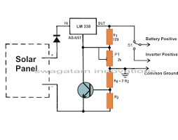 How To Build A Solar Panel Voltage Regulator Charger Circuit Charger Circuit At Home Homemade Circuit Desig Solar Battery Charger Solar Battery Solar Panels