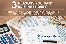 Regularly checking your credit score is great for your financial health. 3 Reasons You Can T Eliminate Credit Card Debt Consolidated Credit