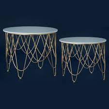 طاولة زينة رخام طقم من قطعتين ذهبي side table table home decor