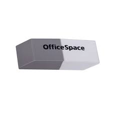 Купить Ластик OfficeSpace, комбинированный, двухцветный, 41*14*8 мм,  белыйсерый, цена за штуку: в Алмате, Астане • Цена на Офис Эксперт - oe.kz
