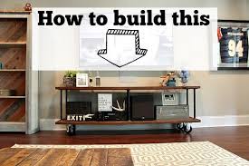 How To Build An Industrial Console Table Refresh Restyle Industrial Console Tables Rooms To Go Furniture Entertainment Center