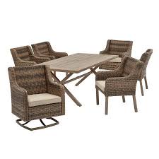 Better Homes And Gardens Hawthorne Park Patio Dining Set Outdoor Cushioned Wicker 7 Piece Walmart Com Better Homes And Gardens Patio Dining Set Outdoor Furniture Sets