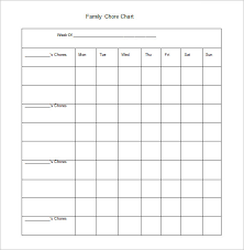 10 family chore chart templates pdf doc excel free