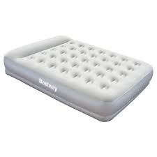 Bestway Comfort Quest Restaira Premium Inflatable Air Mattress Double High Queen White Inflatable Air Mattress Mattress