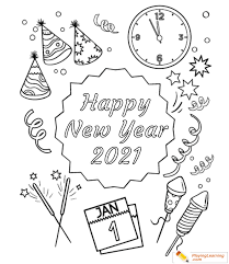 Happy New Year 2021 Coloring Page 04 Free Happy New Year Coloring Page Sizes of animations are may vary because we collected the awesome gifs from various sources but all are amazing and make. happy new year 2021 coloring page 04