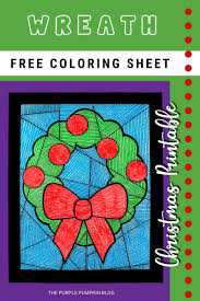 Christmas trees, santa clause, hollies and wreaths are all popular coloring page subjects and are highly. Free Printable Christmas Wreath Coloring Sheet Line Study Activity