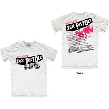 The Sex Pistols: Filthy Lucre Japan (Back Print) - White T-Shirt - Merchoid