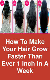 An abundance of thick, long hair. How To Make Your Hair Grow Faster Than Ever 1 Inch In A Week A Very Easy And E Hairstyles Grow Hair Faster How To Grow Your Hair Faster Grow Hair