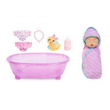 Use water to wipe away baby's sleepy eyes, then unwrap her cute mermaid towel to reveal her hairstyle. Baby Born Surprise Bathtub Cheap Online