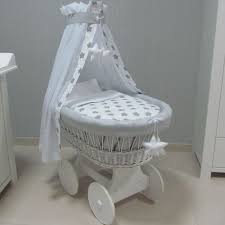 Tolo G Sterne Baby Stubenwagen Bollerwagen Weiss Weidenkorb Gross Holzrader W 14 Baby Mobel Stubenwagen Baby Stubenwagen Kinderbett Bettwasche Stubenwagen