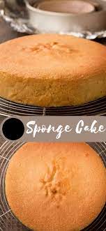 Simple Yellow Sponge Cake Easy Sponge Cake Recipe Sponge Cake Recipes Yellow Sponge Cake Recipe