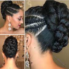 Short hairstyles for black women are a nice canvas for experimenting with hair color. Pin By Ariana Woods On Updo S Natural Hair Updo Natural Hair Styles Hair