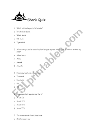 If you know, you know. Shark Quiz Esl Worksheet By Snizekkornelia