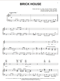 Commodores Brick House Sheet Music Notes Chords Download Printable Guitar Chords Lyrics Sku 162113