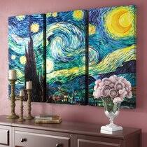 One has the impression that the artist has expelled his inner conflict onto a canvas. Starry Night Canvas Wayfair