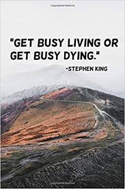 Patrick 49 books view quotes : Get Busy Living Or Get Busy Dying 110 Pages Motivational Notebook With Quote By Stephen King Goal Score Your 9781095883280 Amazon Com Books