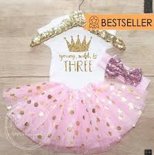 3rd Birthday Princess Birthday Dress For 3 Year Old Third Birthday Shirt Outfit Baby Girl Clothes Young Wild Three 3 Year Old Tutu Outfit Three Birth Third Birthday Girl Third Birthday Shirt Girls 3rd Birthday
