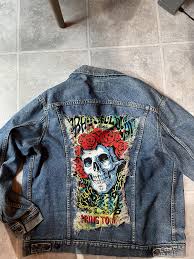 Torn Grateful Dead Denim Jacket Hey Guys I Just Started Making These Dm Me If You Re Interested R Gratefuldead