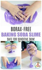 How To Make Slime With Baking Soda Safe For Sensitive Skin Baking Soda Slime Borax Free Slime How To Make Slime