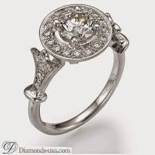 14k White Gold Rhodium Dipped Victorian Style Bridal Rings Set 0 6 Carats Stones Fashion Of My Dreams Beautiful Jewelry Jewelry Wedding Ring Sets