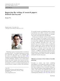 Experimental mathematical conclusion, mathematical we do not accept materials containing only a hypothesis or untested proposals. Pdf Improving The Writing Of Research Papers Imrad And Beyond