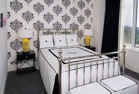 For a single accent color that pops, try one of these methods: Bold Black And White Bedrooms With Bright Pops Of Color