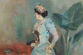 Alfred George Stevens | Oil painting on canvas after Alfred Stevens'  Yamatori | MutualArt