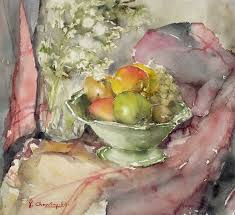 Peinture Par Jocelyne Chauveau France Artmajeur Pomme Verte Peinture Nature Morte