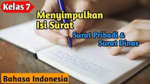 Kalimat penutup surat untuk melengkapi surat dinas tersebut adalah. Menyimpulkan Isi Surat Pribadi Dan Surat Dinas Bahasa Indonesia Kelas 7 Semester 2 Youtube